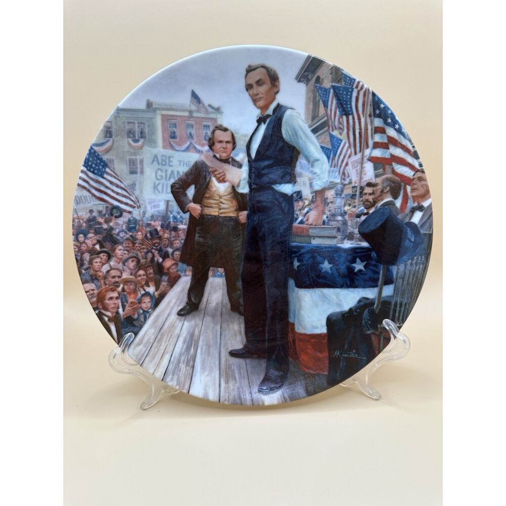 Vintage 1987 Knowles The Lincoln-Douglass Debates Plate 10877A Limited Edition